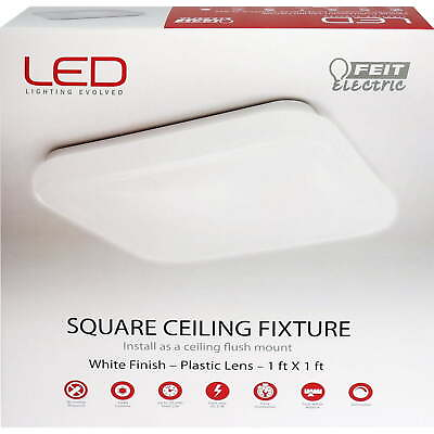 #ad 1540 Lumen 4000K Square LED Ceiling Fixture White $29.64