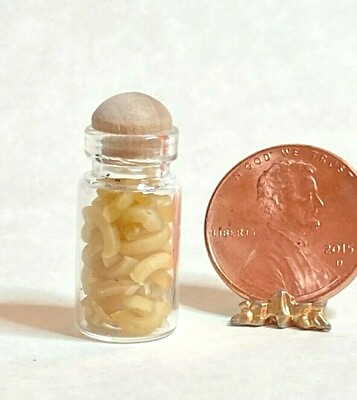 #ad Dollhouse Miniature JAR OF MACARONI $9.00