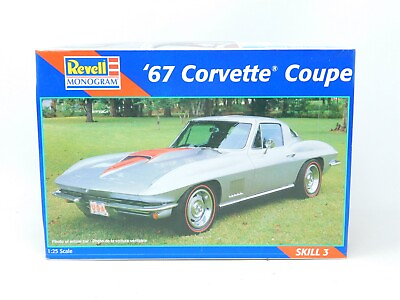#ad 1:25 Scale Revell Monogram Plastic Model Car Kit #85 2491 #x27;67 Corvette Coupe $34.95
