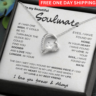 #ad soulmate giftRomantic gift necklaceWife gift from husbandValentine#x27;s present $65.95