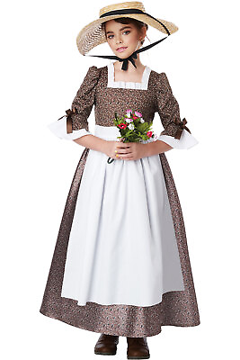 #ad California Costume American Colonial Dress Prairie Child Girls Outfit 3021 125 $22.24