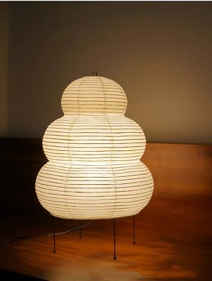 #ad Isamu Noguchi Stand Lamp Akari Table Lamp Washi Japanese Light Handcraft Decor $89.99