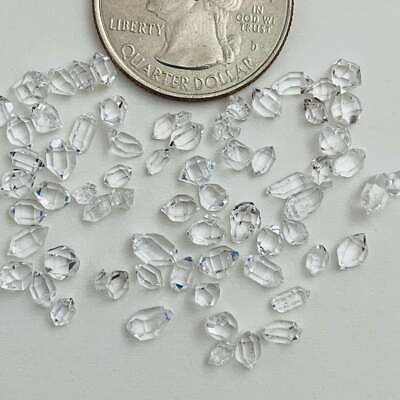 #ad 24pcs Herkimer diamond crystals 4 6mm $12.00