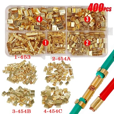 #ad 400PCS U shaped Terminal 0.3 6mm² Cold pressed Connector Cable Wire Connectors $10.99