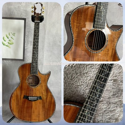 #ad New Custom Full Koa PS14 Acoustic Guitar Solid Top Fretboard Real Abalone Inlay $378.72