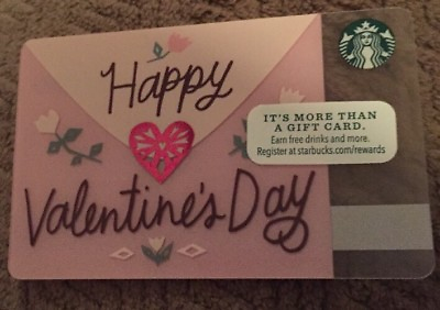 #ad New STARBUCKS Happy Valentine#x27;s Day ❤️❤️❤️2017 Gift Card NO $ VALUE $3.99
