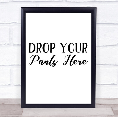 #ad Funny Laundry Room Drop Pants Quote Typogrophy Wall Art Print GBP 8.29