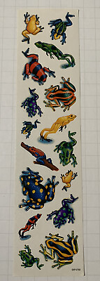 #ad Rainforest Stickers Multicolor Frogs Toads Amphibians 1 Sheet Unbranded IF 4758 C $4.64