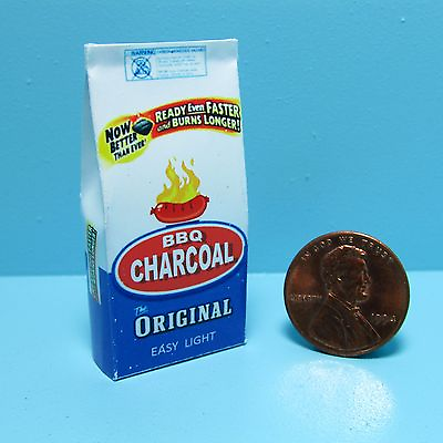 #ad #ad Dollhouse Miniature Replica Detailed Bag of BBQ Charcoal for the Grill G128 $3.14