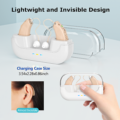 #ad 1 Pair of Digital Hearing Aids Rechargeab Behind the Ear Sound Voice Amplifier $49.99