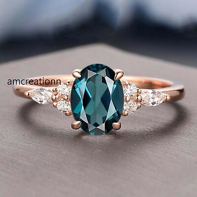 #ad London blue topaz ring women ring silver ring statement ring jewelry. $36.00