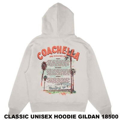 #ad BEST PRICE Coachella Postcard 2024 Lineup Hoodie Gift For Fans US Size S 5XL $49.90