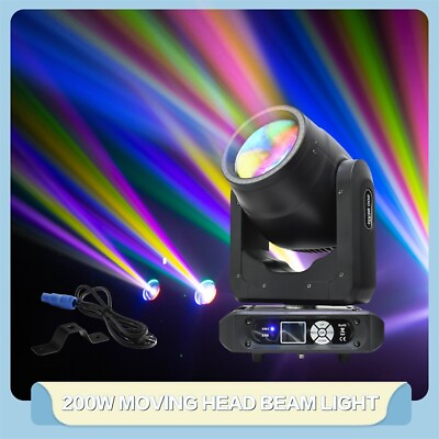 #ad 200W LED Moving Head Light RGBW Gobo Beam Stage Spot Lighting DJ Disco Bar DMX $306.00
