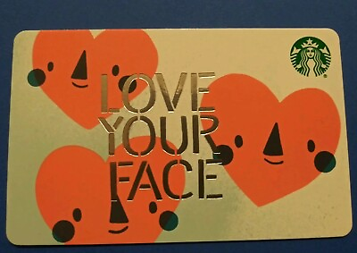 #ad STARBUCKS CARD 2019 quot; LOVE 💘YOUR FACE quot; CUTE CARD GREAT PRICE NICE MESSAGE $1.75