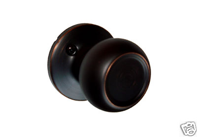 #ad Oil Rubbed Bronze Dummy Round Door Knob Lock knobs one side closet handle $5.99