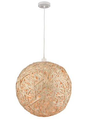 #ad Organic Coastal Modern Anthropologie Style Bamboo 20quot;W Pendant Chandelier Orb $202.00