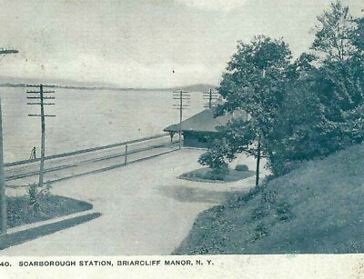 #ad CF 232 NY Briarcliff Manor Scarborough Station RR Undivided Back Postcard $13.50