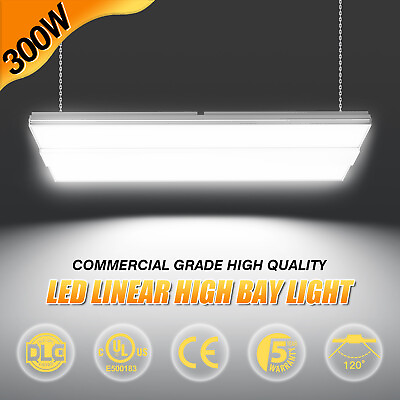 #ad #ad 300 Watt LED Linear High Bay Light 45000 Lumens Commercial Ceiling Light Fixture $107.35