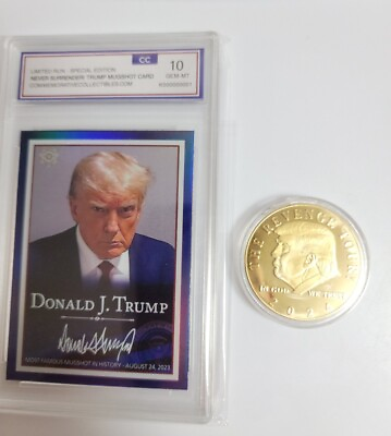 #ad Donald Trump Collectible 45th President MUGSHOT Trading Card $19.99