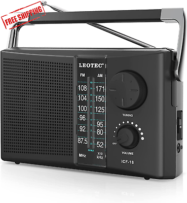 #ad Portable AM FM Radio with Best ReceptionBattery Operated or AC PowerBig $26.31