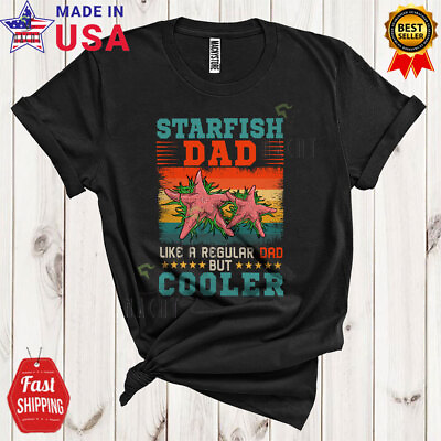 #ad Vintage Retro Starfish Dad Like A Regular Dad But Cooler Father#x27;s Day T Shirt C $22.95