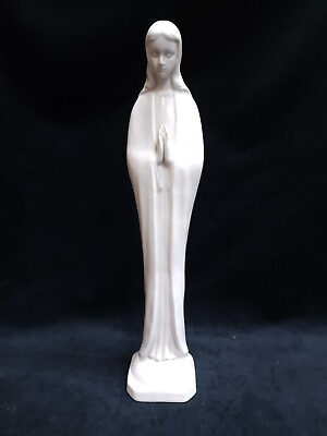#ad Vintage White Ceramic Praying Virgin Mary Statue National Potteries Napcoware $18.71