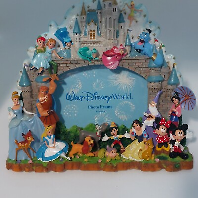 #ad Walt Disney World Characters Magic Kingdom Castle 3D Picture Frame $41.00