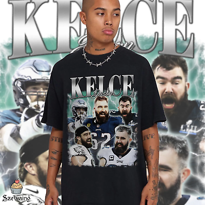 #ad Jason Kelce Vintage T Shirt American Football Team Tee Sport Gift Unisex S 5XL $19.99