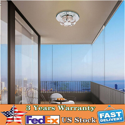 #ad Modern K9 Crystal LED Ceiling Lamp Chandelier Pendant Lights Flush Mount Fixture $37.05
