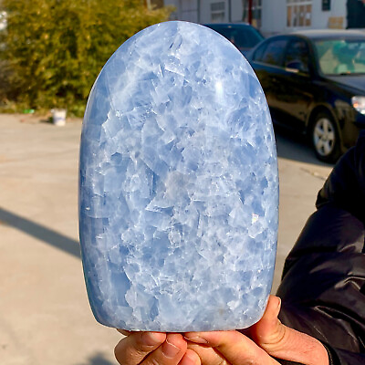 #ad 4.45LB Natural Polished BlueCelestite Crystal Gem StoneSpecimen $540.00