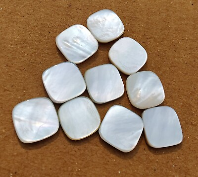 #ad Natural Mother Of Pearl Cushion Both Side Flat Back 8x8mm To 20x20mm Gemstone $291.80