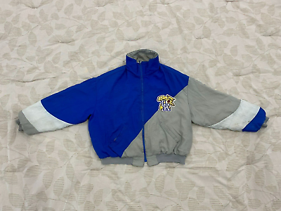 #ad VINTAGE Pro Player Kentucky Wildcats Mens Jacket 2 Extra Large Blue amp; Gray $38.00