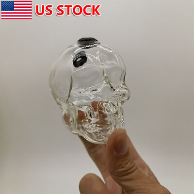 #ad Single Skull Glass Bubbler Smoking Bubble Hookah Hand Pipe Shisha Pipe Bowl $7.99
