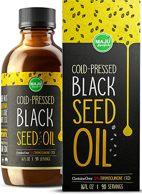 #ad Maju#x27;S Black Seed Oil 16Oz: 3X Thymoquinone Cold Pressed 100% Turkish Black Cu $82.99