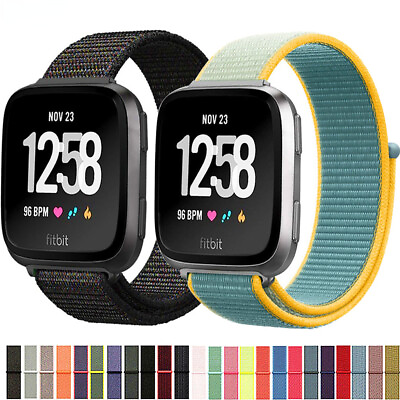 #ad Nylon Strap for Fitbit Versa 3 2 1 Lite Band Watch Sport Loop Fitbit Sense Band GBP 1.99
