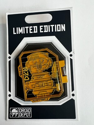 #ad DLR LE D20 Galaxys Edge Droid Depot Yellow Hinged Disney Pin B $39.95