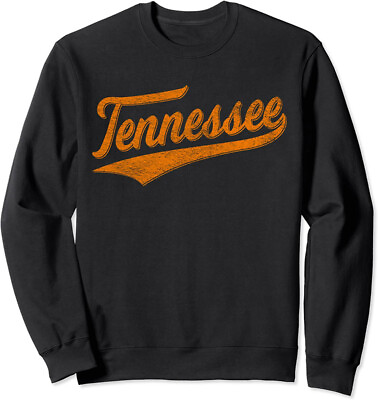 #ad Tennessee Baseball Sports Script Cursive Flag Swoosh Unisex Crewneck Sweatshirt $26.99