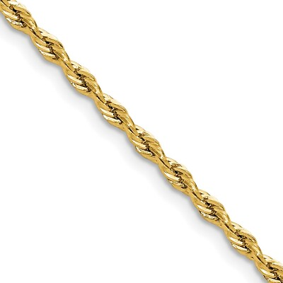 #ad 14ky 2.5mm Semi Solid Rope Chain Necklace $299.34