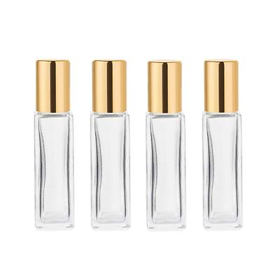 #ad Perfume Essential Oil Bottles Square Refillable Thick Glass Roller Bottle 4... $16.65