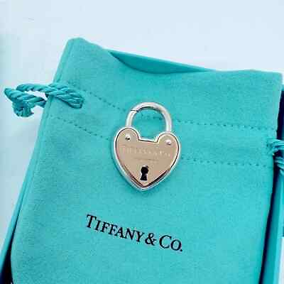 #ad RARE Tiffany amp; Co. 18k Heart Arc Lock Rose Gold Sterling Silver Pendant $695.00