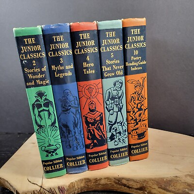 #ad The New Junior Classics Lot of 5 Volumes 1960 P.F. Collier 2 3 4 5 10 Vintage $15.26