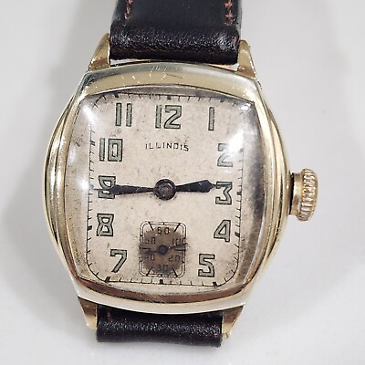 #ad Rare Illinois Whippet Tonneau Watch 17 Jewels Cal. 307 Art Deco men#x27;s Watch $375.00