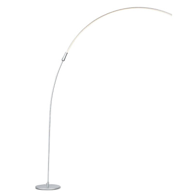 #ad LED Arc Floor Lamp Home Minimalist Standing Lamp w 3 Brightness Levels Silver $87.99