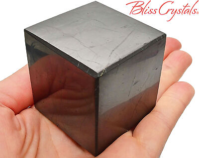#ad 1.6 inch SHUNGITE Cube Polished for Purification #SC36 $31.99