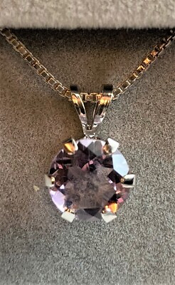 #ad Ladies Amethyst amp; Sterling Silver Necklace $39.00