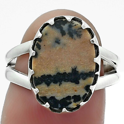 #ad Natural Russian Honey Dendrite Opal 925 Silver Ring s.7.5 Jewelry R 1210 $9.49