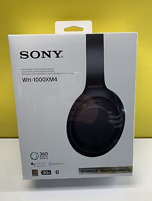 #ad Sony WH 1000XM4 Over the Ear Wireless Headphones Black New in Box Sealed $239.00