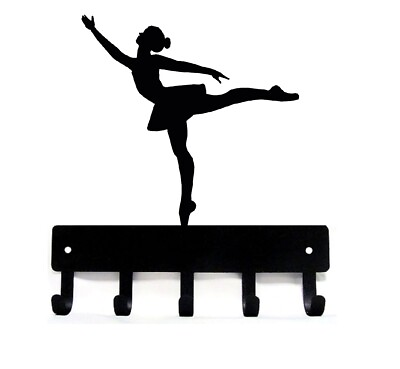 #ad Ballerina Ballet Dancer #3 Key Rack Holder Large 9 inch Wide Made in USA $19.90