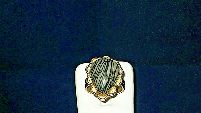 #ad Sterling Silver Ring w Agate Stone $19.95