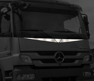 #ad For Mercedes Atego Front Logo Frame Chrome Laser Cutting Stainless Steel $83.46